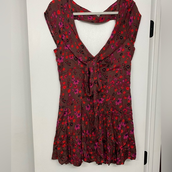 NWT Free People floral skater mini dress - Picture 2 of 8